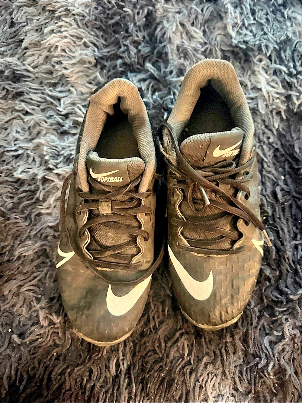 Nike Hyperdiamond 4 Keystone Softball Cleats 4 Keystone Black & White Softball